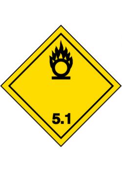Hazardous materials sign "Inflammation (oxidizing) acting substances Class 5.1"