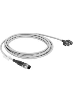 FESTO - NEDY-L2R1-V1-M8G3-U-M8G4-2,5 - Y-fördelare med kabel på styrsidan - 2,5 m - grå - pris per styck