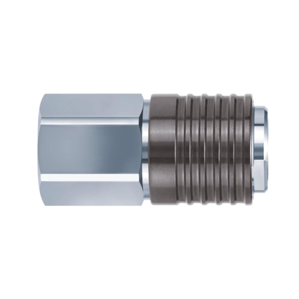 Snelkoppeling met bus KKA - met terugslagklep - IG Rc 1/8" tot 1 1/2" - bouwgrootte 1/8 tot 1 1/4 - prijs per stuk