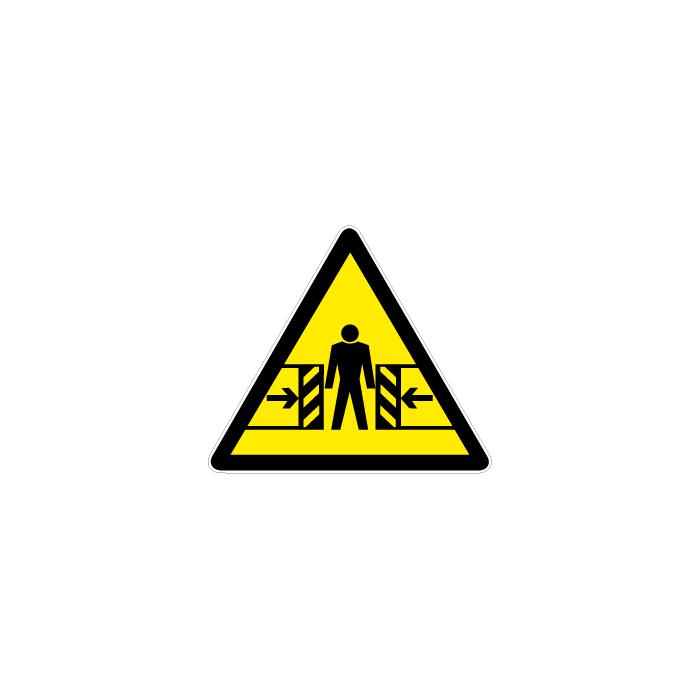 Segnale di avvertimento "Pericolo di schiacciamento" - gamba di lunghezza 5-40 cm