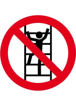 Förbudsskylt "förbjudet att klättra" - Ø 5-40 cm
