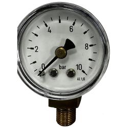 Manometer typ 111.10 - Ø 40 mm - visare 0 till 10,0 bar - klass 1,6