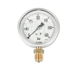 Restposten - Rohrfedermanometer - Ø100 mm - Glyzerin-Standard 1.0