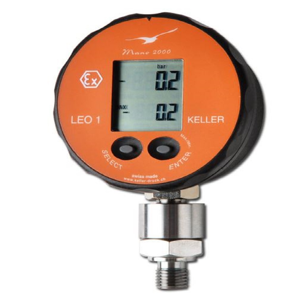 Digitales Manometer Typ Leo 1 - Zubehör für Handpumpe K/P und HTP1 - Überdruck bis 100 bar - Genauigkeit RT <0,1% FS