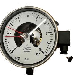 Contact pressure gauge Ø 160mm - Standard version - Connection G1/2" bottom - Indication
