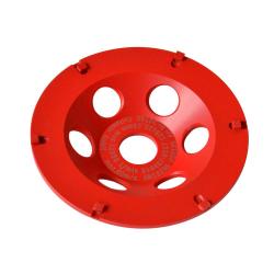 Cup wheel - PST 125 Strap-it - PCD diamond cup wheel - for elastic material - Ø 125 mm - height 22 mm - red