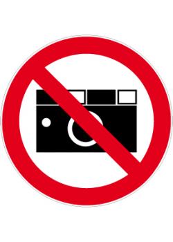 Znak zakazu  - Zakaz fotografowania  średnica 5-40 cm