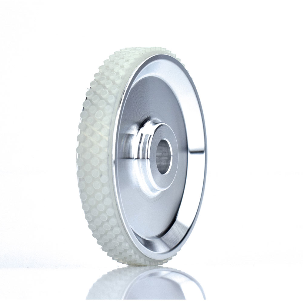 Måling hjul - aluminium - nuppet slitebanen - Ø 63,77 mm - 5 til 6 mm