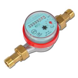 Warm water meter "surface instalation" brass