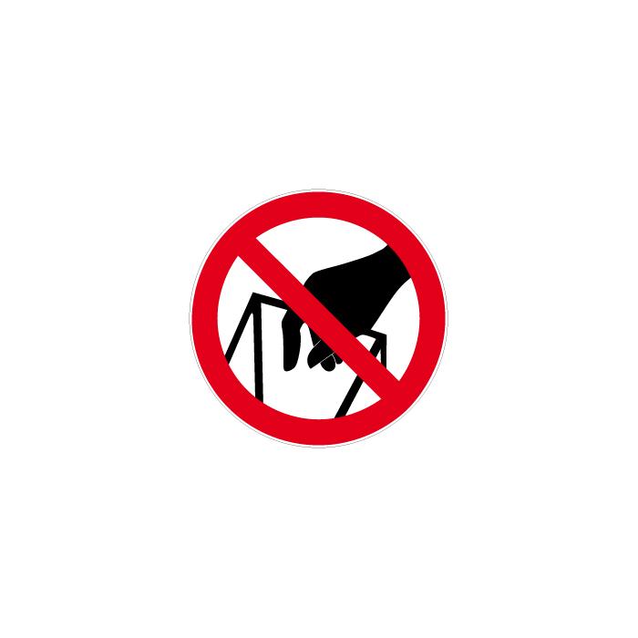 Verbotszeichen - "In die Schüttung greifen verboten" - Ø 5-40cm