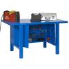 Workbench BT-6 Metal Locker - color blue - with tool cabinet and Pegboard