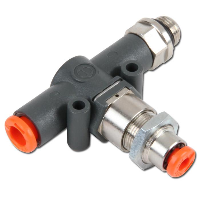 In-Line 3/2 way valve - pneumatically - series PNV L - NC thread to hose