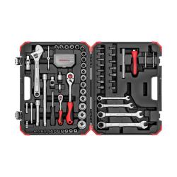 Gedore red socket wrench set - incl. bits, sockets, ratchet - 97 pieces