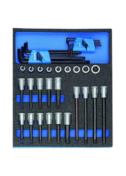 Schraubendreher-Einsatz-Satz - Antrieb 1/2" - in Check-Tool-Modul - 41-tlg