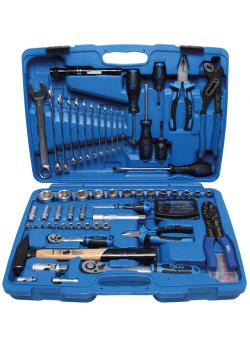 Tool box - per uso universale - CV2 in acciaio - Azionamento 1/4", 1/2" - 117 pezzi.