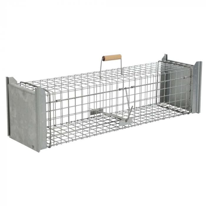 Trappola a scatola Alive Predator Super - metallo zincato - lunghezza da 105 a 120 cm x larghezza da 26 a 33 cm - prezzo al pezzo
