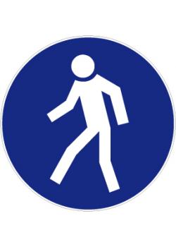 Gebotszeichen "Für Fußgänger" - Durchmesser 5 bis 40 cm - nach BGV A8 - verschiedene Ausführungen