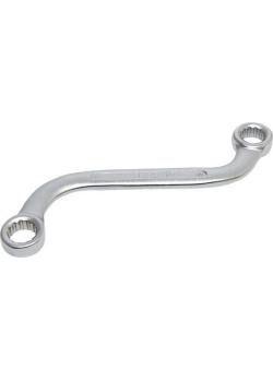 Double ring wrench - S-shape - sizes 10 x 11 to 18 x 19 mm