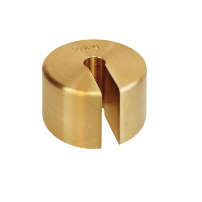 Slotted weights M 1 - 1 g up to 10 kg - Tolerance range 1 mg to 500 mg - Brass