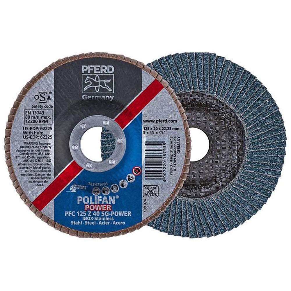Flap disc - PFERD POLIFAN® - for steel / stainless steel - POWER conical design