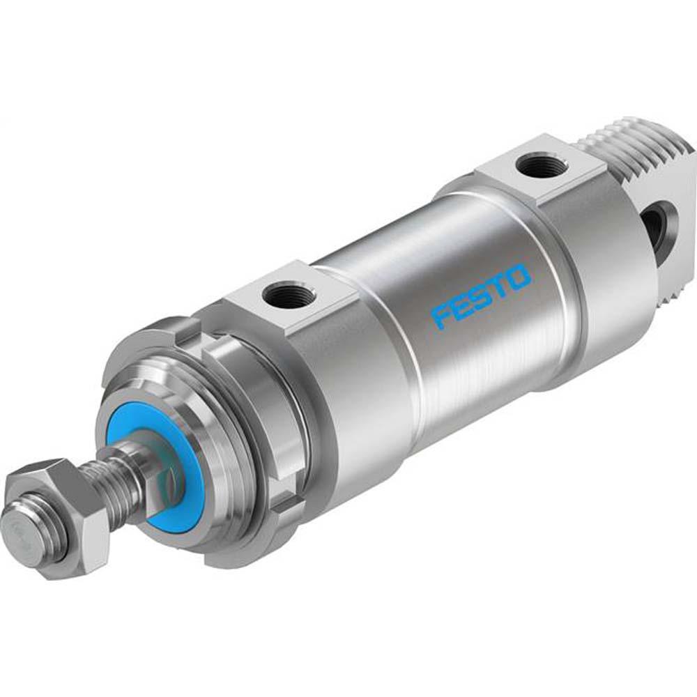 FESTO - DSNU-PPV-A - rund cylinder - ISO 6432 - dämpning justerbar på båda sidor - upp till 10 bar - kolv Ø 16 till 63 mm - slaglängd 10 till 500 mm