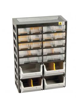 Hardware Depot VarioPlus Basic D34 - 7 lines - with 16 drawers and 4 boxes - External dimensions (W x D x H) 305 x 170 x 435 mm