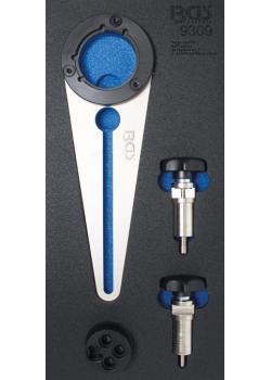 Crankshaft pulley holder & rotary tool set - for BMW 2.5D
