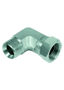 Elbow screw connection 90Â ° - adjustable - chrome-plated steel - cyl. External and internal thread G 1/8 "to G 2"