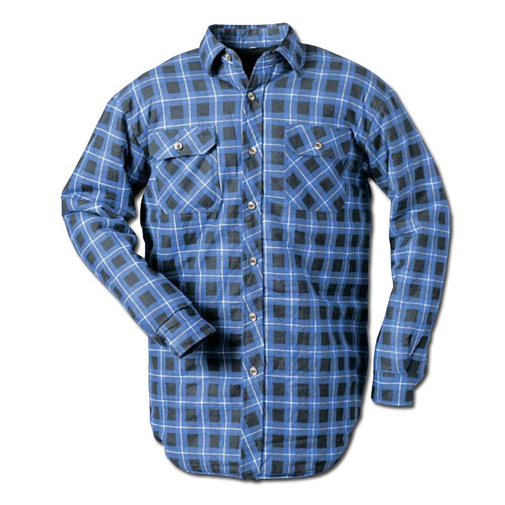 Varmfodrad skjorta, blå-rutig, Storlek: M-XXXL / 50-68