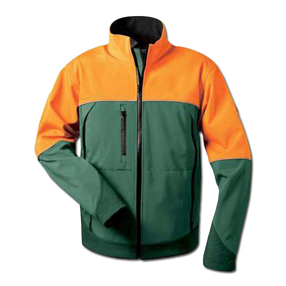 Skogbruk softshell jakke "Seabuckthorn", grønn-orange, størrelse S-XXL, elysee®
