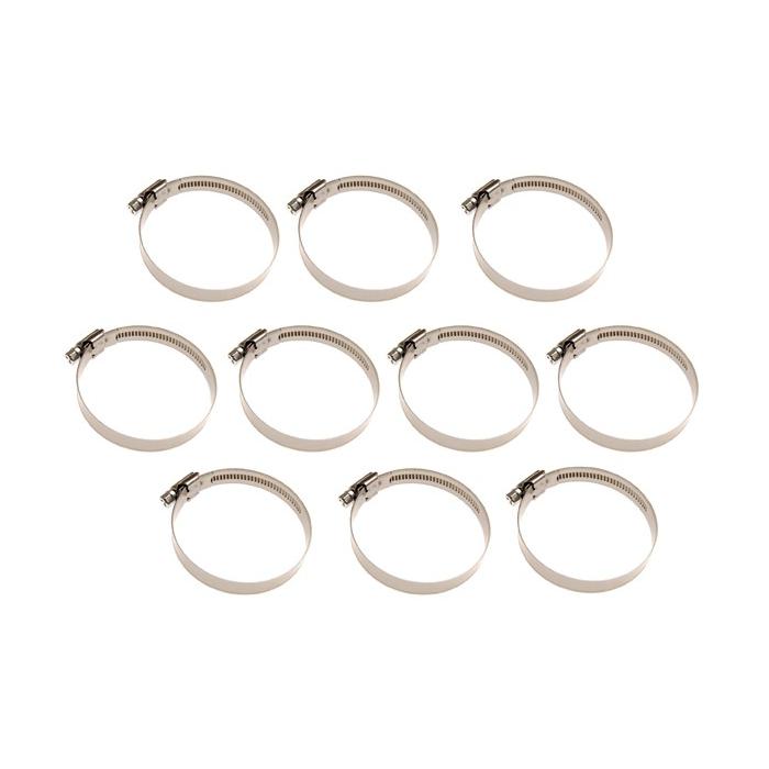 Hose clamps - INOX - for hose Ø 10 x 16 to 60 x 80 mm - clamp width 9 to 12 mm - 10 pieces - price per set