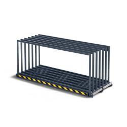 Vertical shelving - Steel - RVR-30 - RAL 7016 - Price per unit