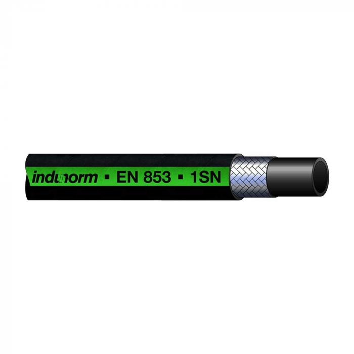 Braided hose 1SN - rubber - DN 5 to 51 - external Ã˜ 11.8 to 64.1 mm - PN 40 to 250 - price per roll / meter
