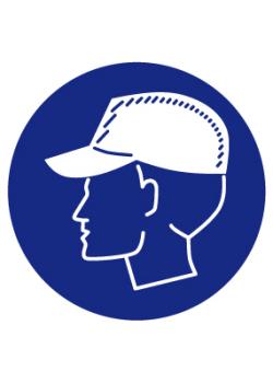 Znak nakazu "Nakaz noszenia ochrony głowy" - wysokiej jakości nadruk