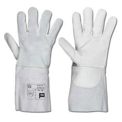 Schweißer-Handschuh - Größe 10 - Typ 10 Spaltleder - Kategorie 2/ EN 388 - Spaltlederstulpe ca. 35 cm - Preis per Paar