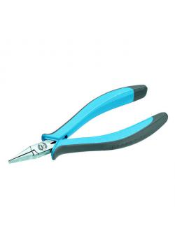 Electronic flat-nose pliers - 135 mm - straight form - without cut - ESD
