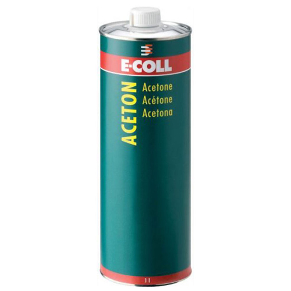 E-COLL Detergente per officine - acetone - senza silicone - 1 litro/ 20 litri - PU 1 e 12 pezzi - prezzo per PU