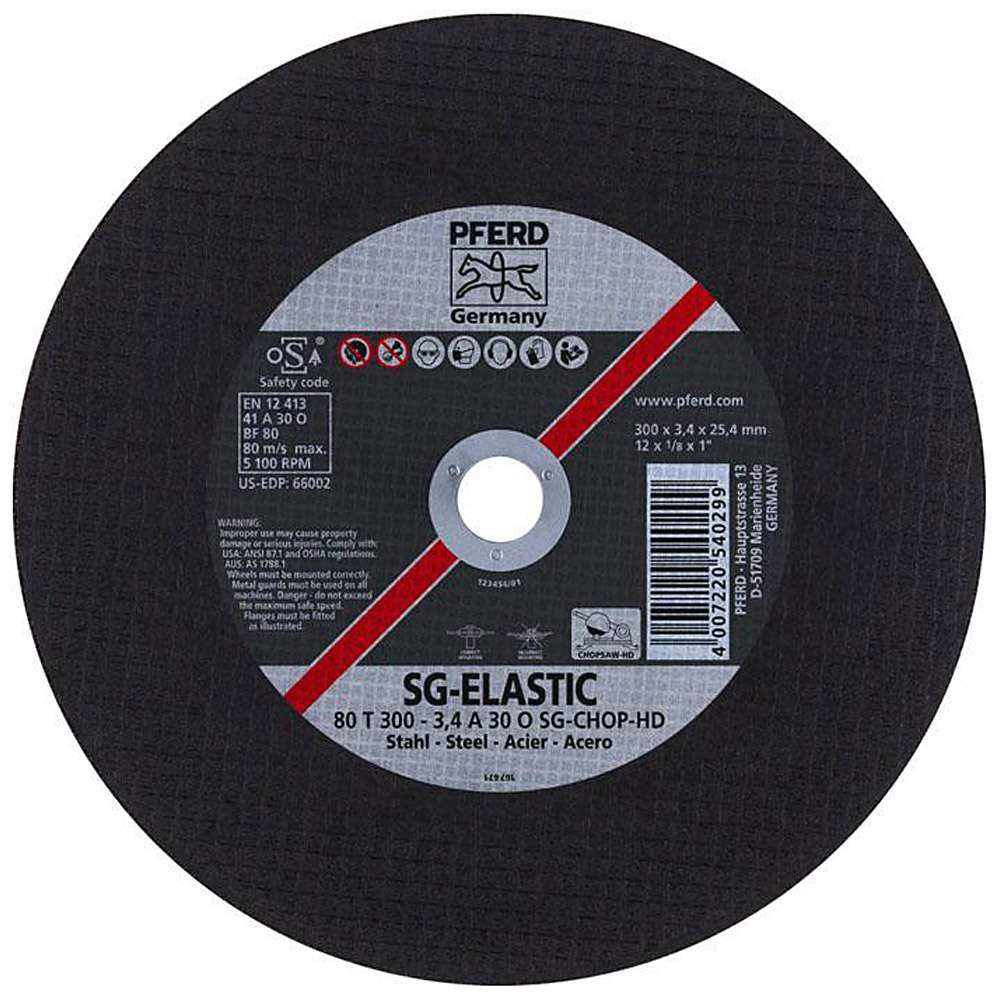 Cutting disc - PFERD SG-ELASTIC - for steel - for powerful cutters - pack of 10, 20 pieces - price per piece