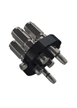 Multikobling serie MST5 3P - 4-veis - plugg - sink-nikkel - DN 10 - størrelse 6 - innvendige gjenger G 1/2 "- PN 250
