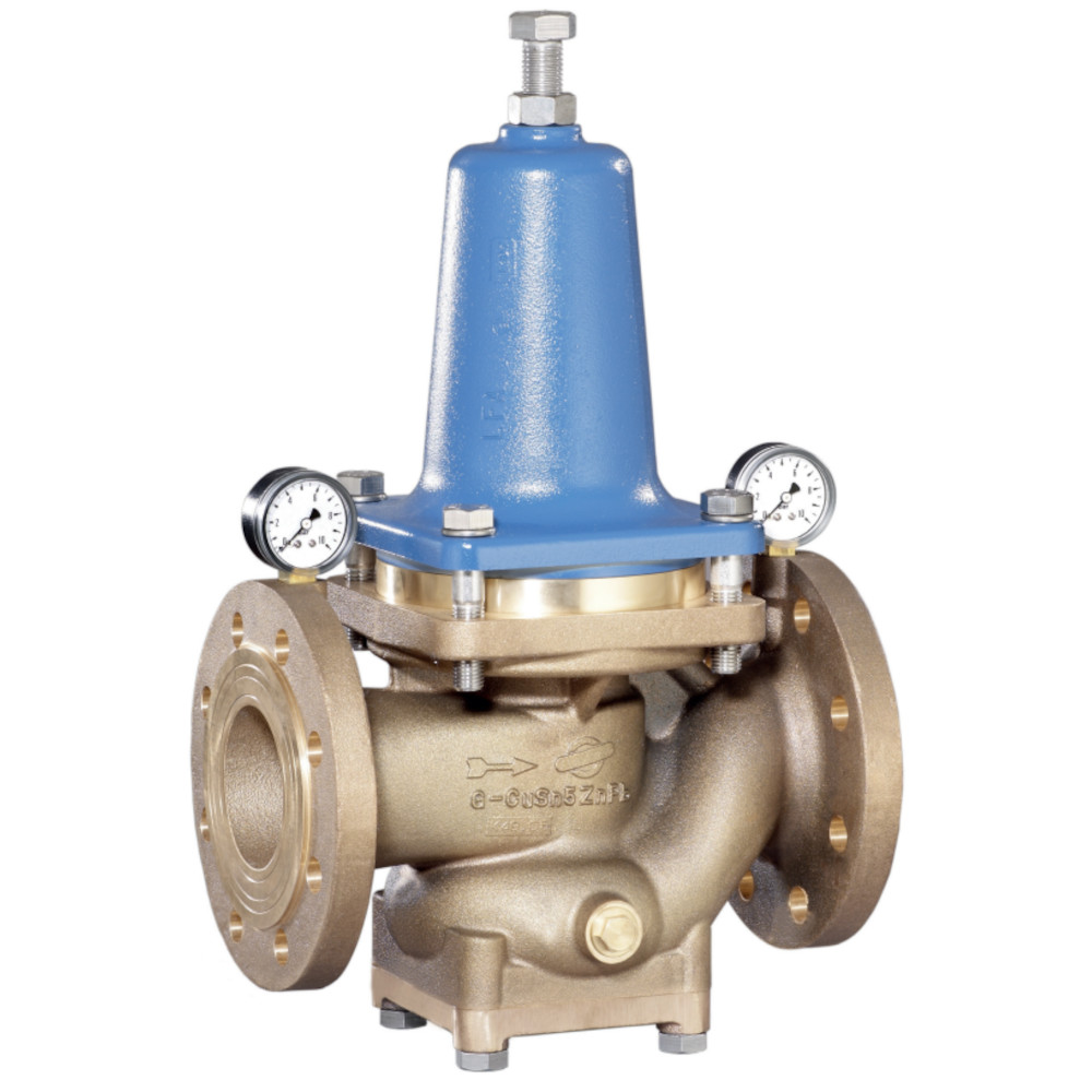 Réducteur de pression DRV 624 - pour eau et liquides neutres - version à bride - bronze - DN 65 à DN 150 - pression amont max. 16 à 25 bar - plage de pression aval 4 à 12 bar
