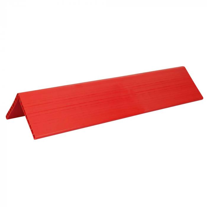 Kantbeskyttelsesskinne - plast - dobbel baneplate 19 mm - lengde 80 til 120 cm - oransje