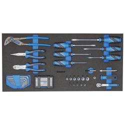 Gedore tool assortment - 65 pcs., in CT module - incl. screwdriver, pliers, sockets etc. - Price per set