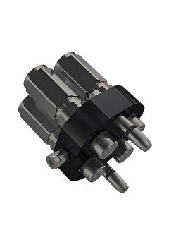 Multikupplung Serie MST5 3P - 4-fach - Stecker - Zink-Nickel - DN 12 - Size 8 - Innengewinde G 1/2" - PN 250