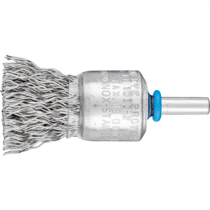 PFERD brush brush PBU with shaft - INOX - untied - outer-ø 10 to 30 mm - trimming material-ø 0.15 to 0.50 mm - pack of 10 - price per pack