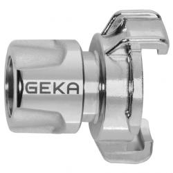 GEKA® plus - plug-in system overgangsstykke - forkrommet messing - med klo og stikkontakt - med klo og plugg - pakke med 5 - pris per pakke