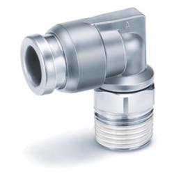 Kątownik wkręcany KQB2L – mosiądz/stal nierdzewna – średnica zewnętrzna węża 4 do 16 mm – AG G 1/8" do 1/2" – cena za sztukę