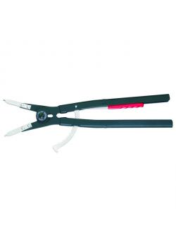 Assembly pliers - for external retaining rings - straight - black - with toothed bracket