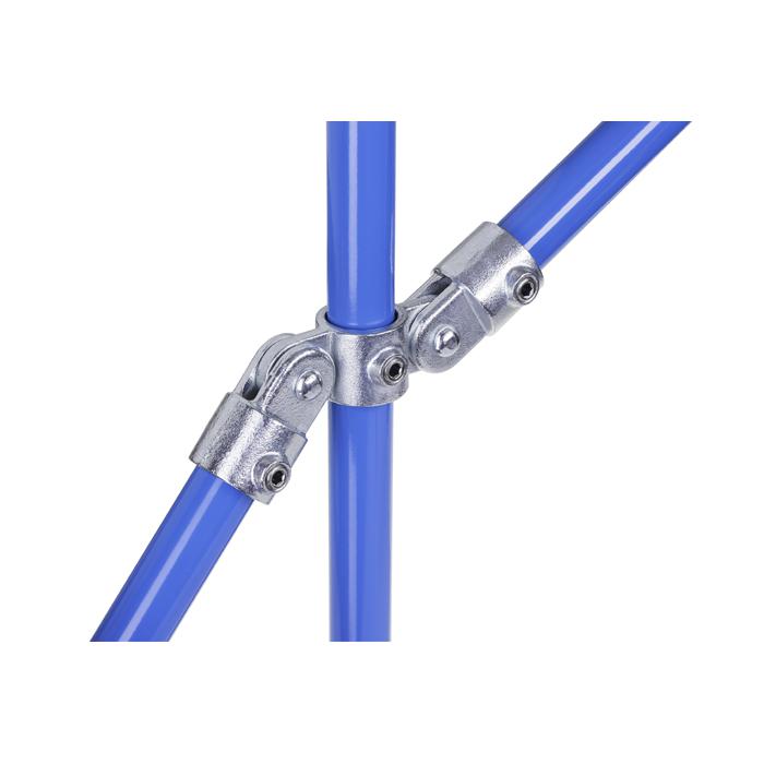 Cross connector "Normafix" - galvanized malleable cast iron - guaranteed load 1500 N/m - Ø 33.7 to 48.3 mm - price per piece