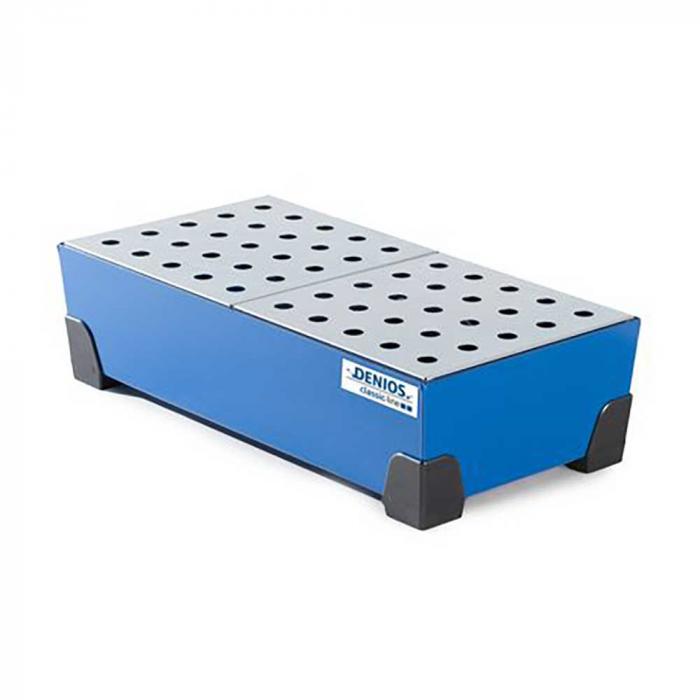 Classic-line small container tray - painted steel - with galvanized perforated sheet