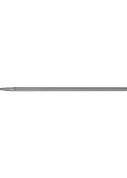Fresa in metallo duro PFERD - forma ad arco tondo RBF - 3 PLUS - fresa Ø 6 e 10 mm - gambo lungo Ø 6 mm - SL 150 mm